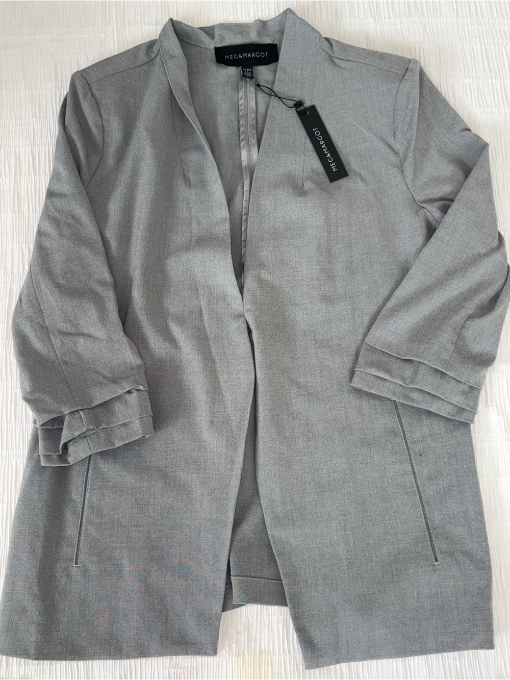 MEG & MARGOT Light Gray Blazer - Picture 3 of 3